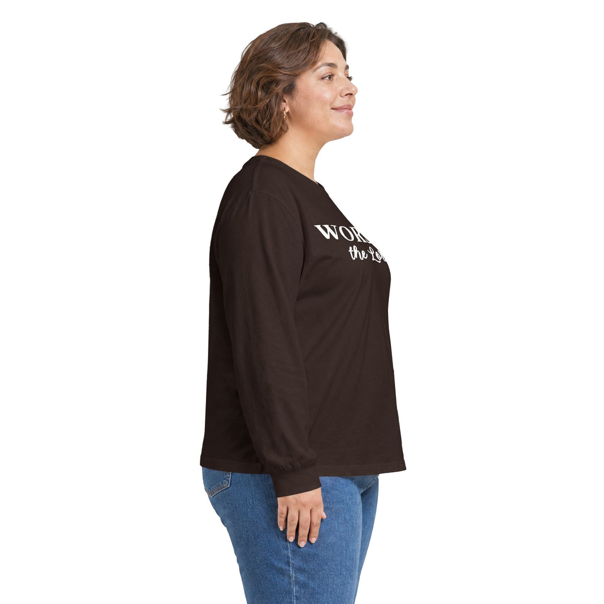 Worship the Lord Long Sleeve Tee — Christian Faith Graphic Shirt