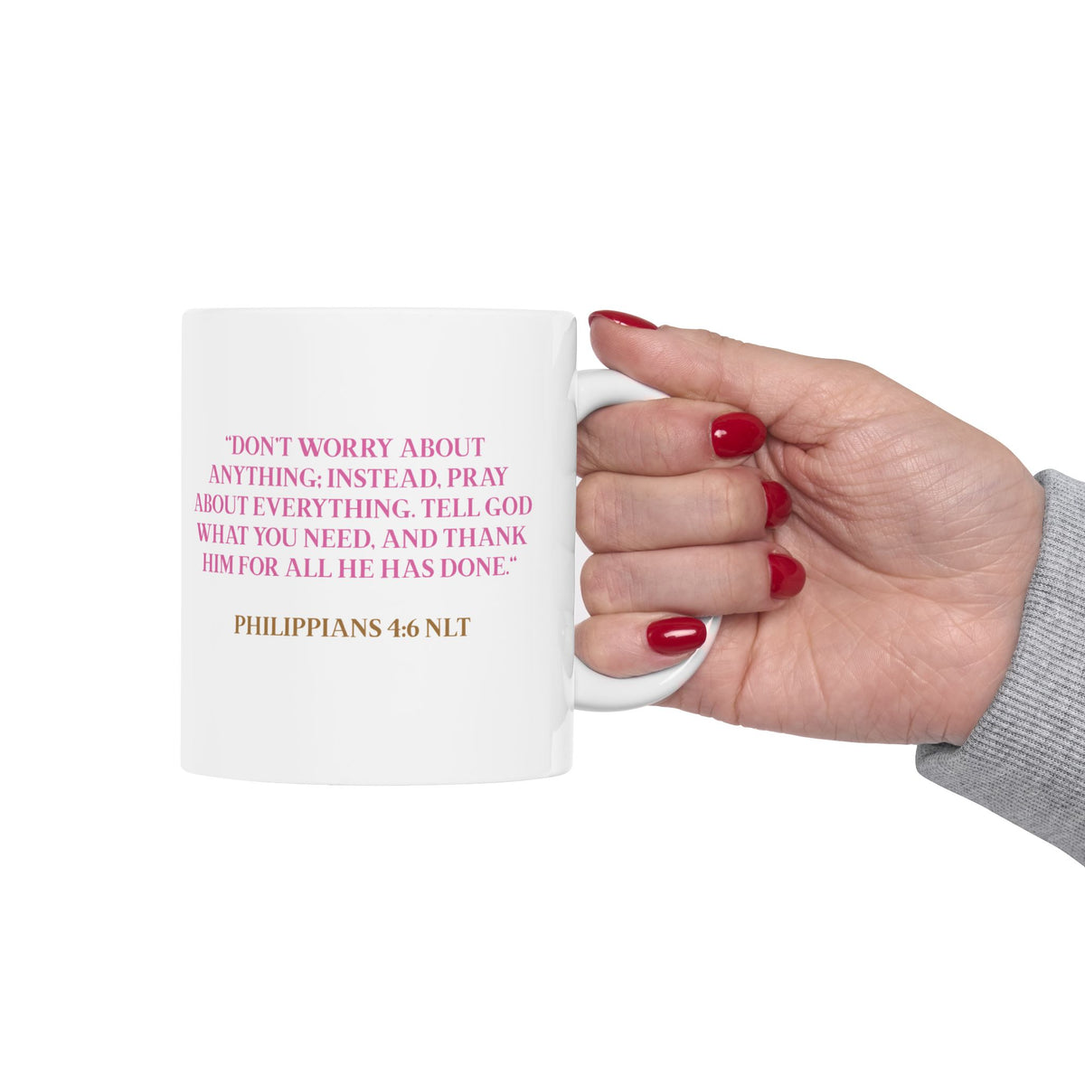 Worship Over Worry Ceramic Mug — Quote Coffee Cup for Church, Ministry & Faith Gifts (11oz/15oz)