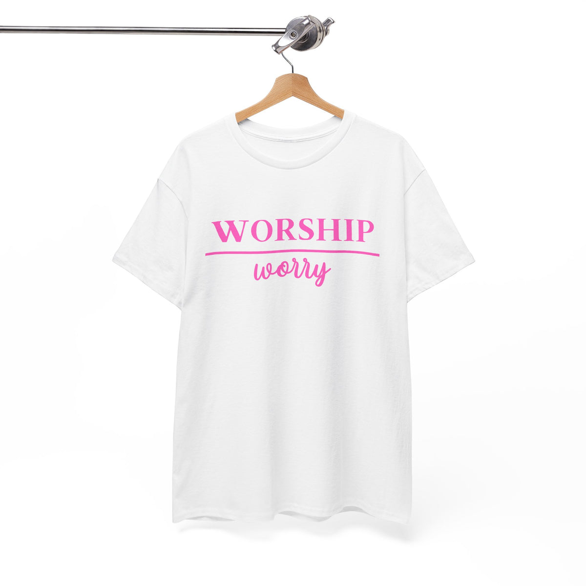 Worship Over Worry T-Shirt – Faith-Inspired Christian Tee