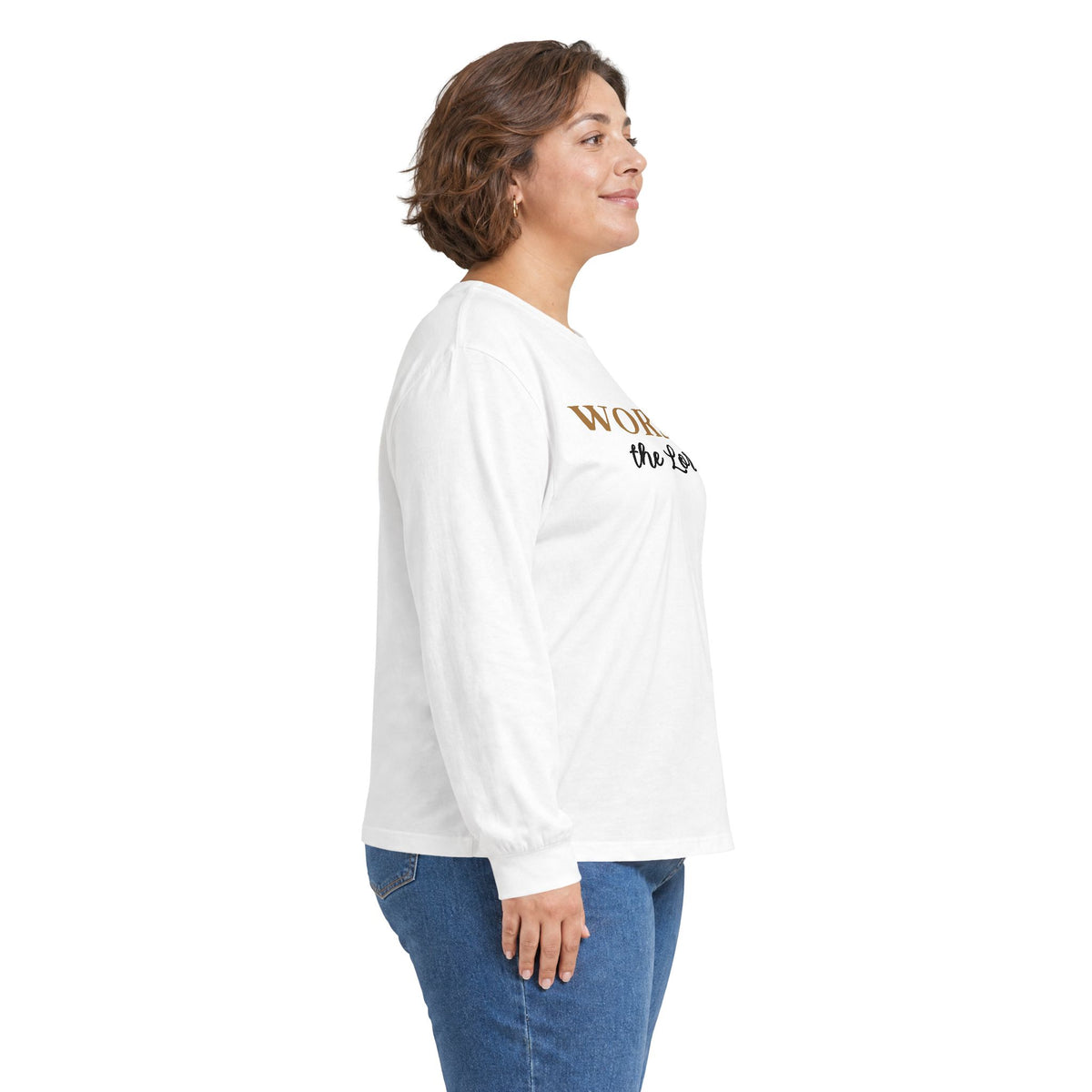 Worship the Lord Long Sleeve Tee — Christian Faith Graphic Shirt