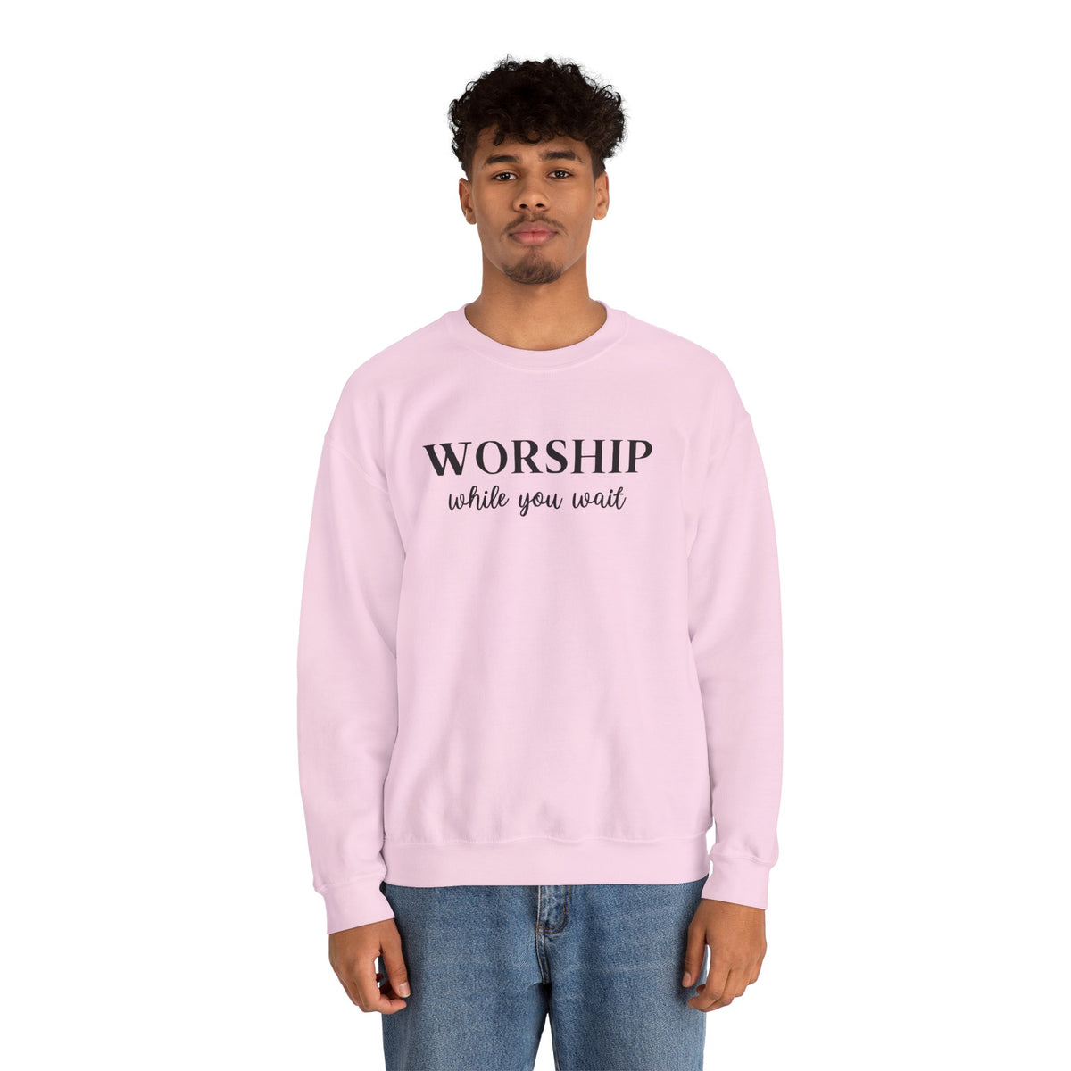 Worship While You Wait | Crewneck Sweatshirt