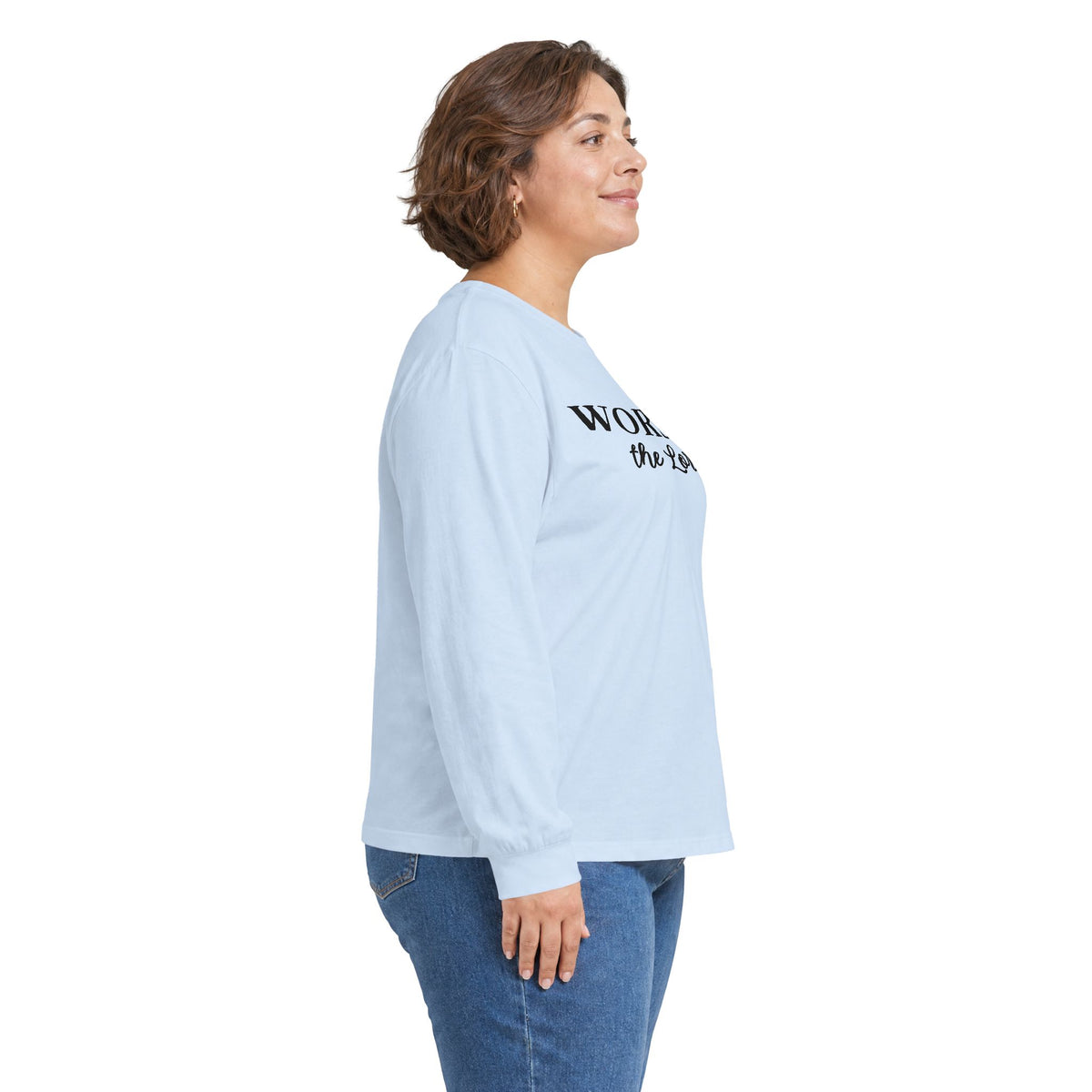 Worship the Lord Long Sleeve Tee — Christian Faith Graphic Shirt