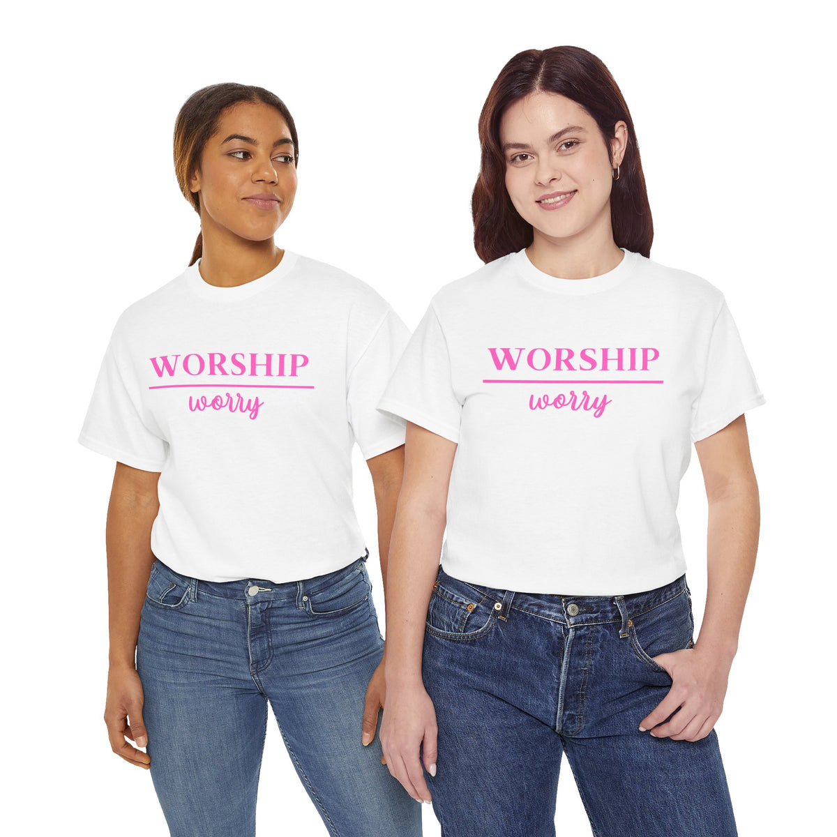 Worship Over Worry T-Shirt – Faith-Inspired Christian Tee