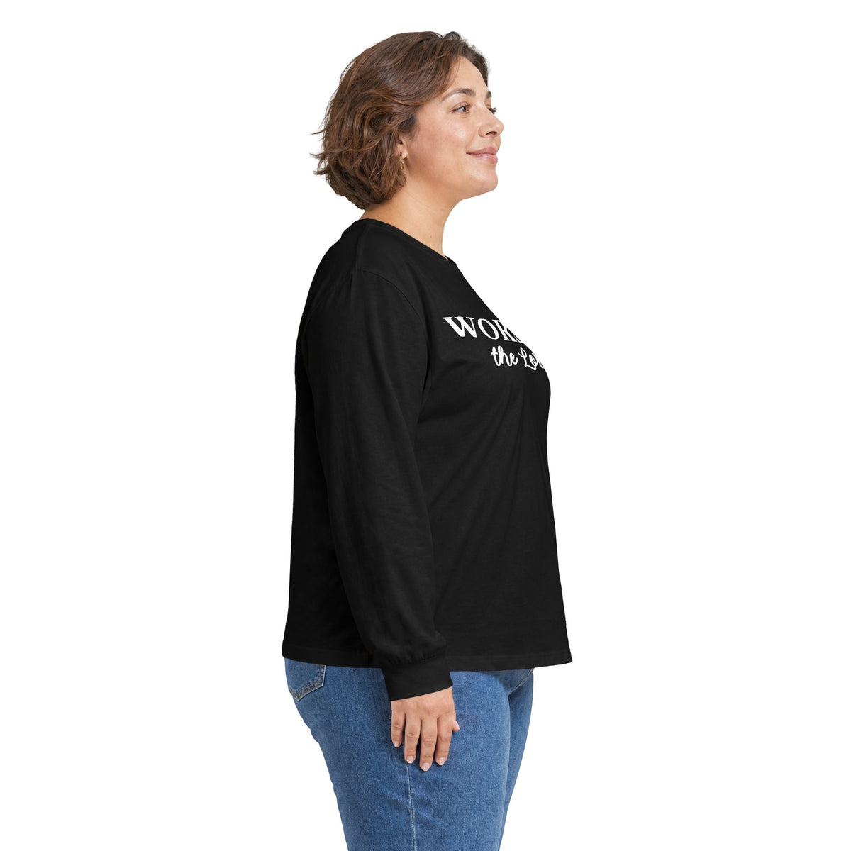 Worship the Lord Long Sleeve Tee — Christian Faith Graphic Shirt