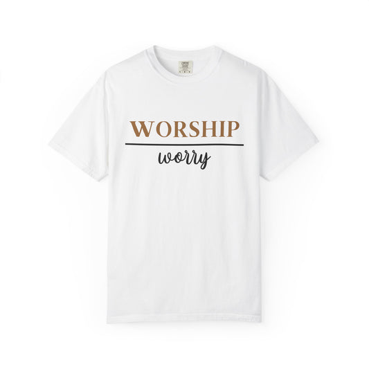 Worship Over Worry Tee — Christian T-Shirt
