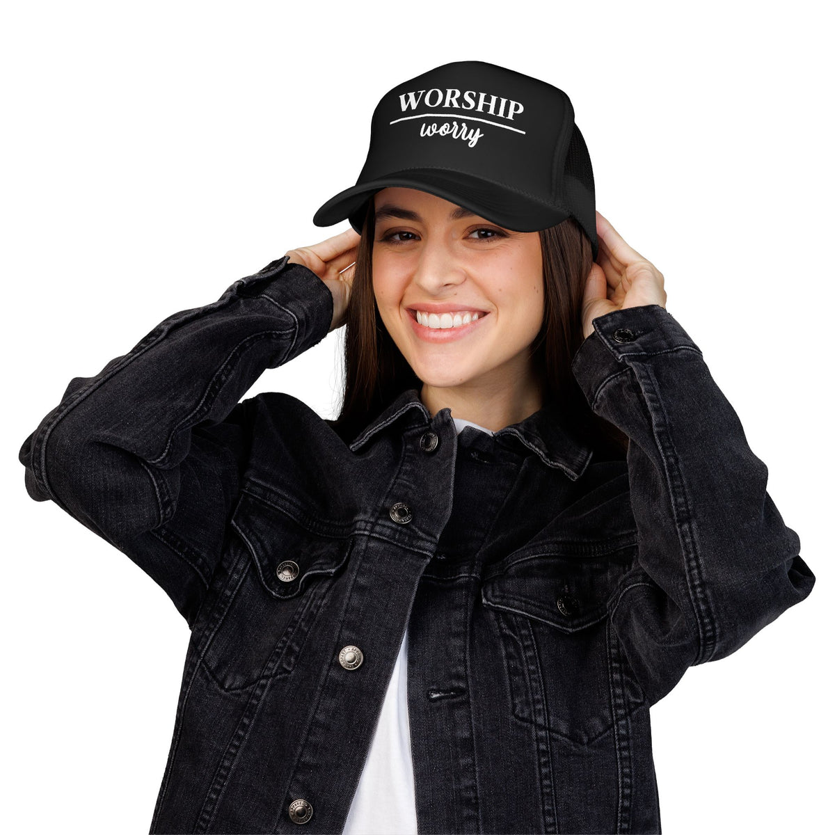 Worship Over Worry Trucker Hat