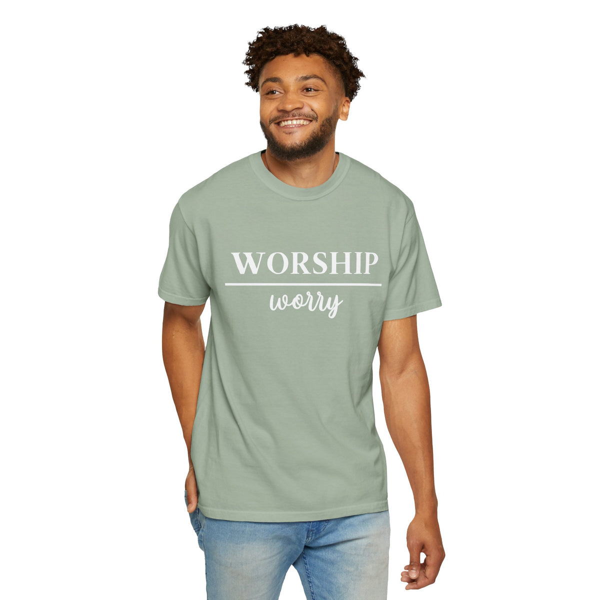 Worship Over Worry Tee — Christian T-Shirt