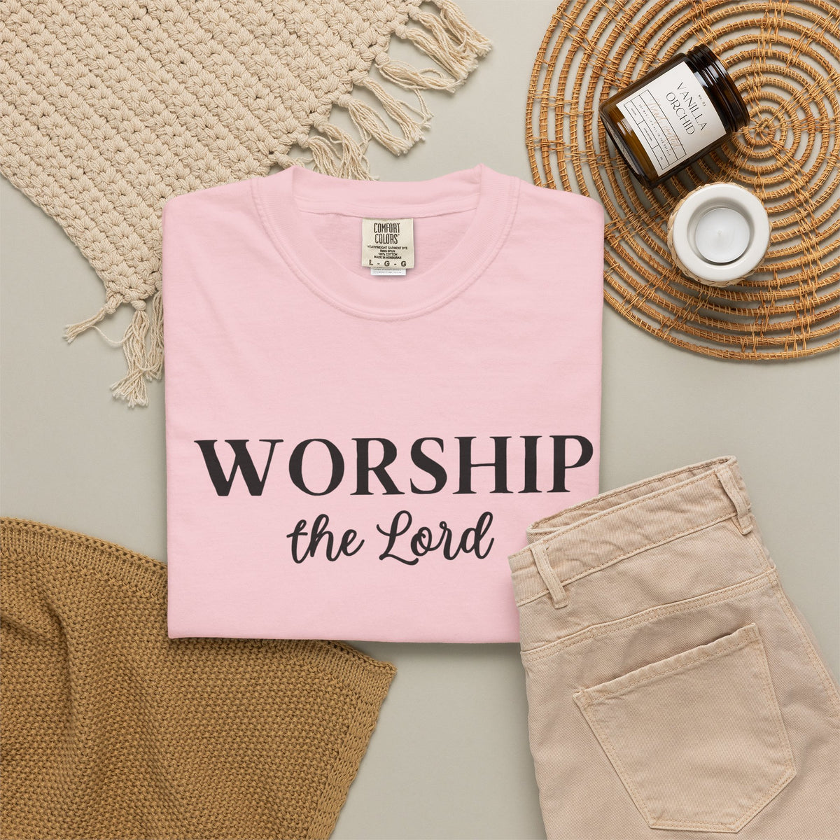 “Worship the Lord” Christian Faith T-Shirt