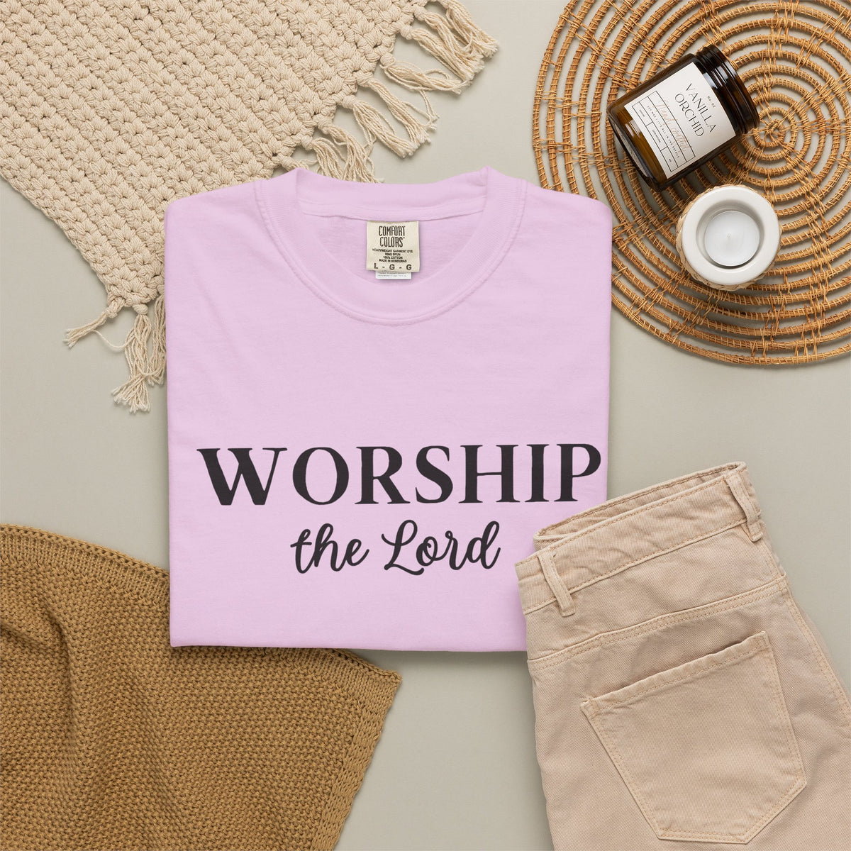 “Worship the Lord” Christian Faith T-Shirt