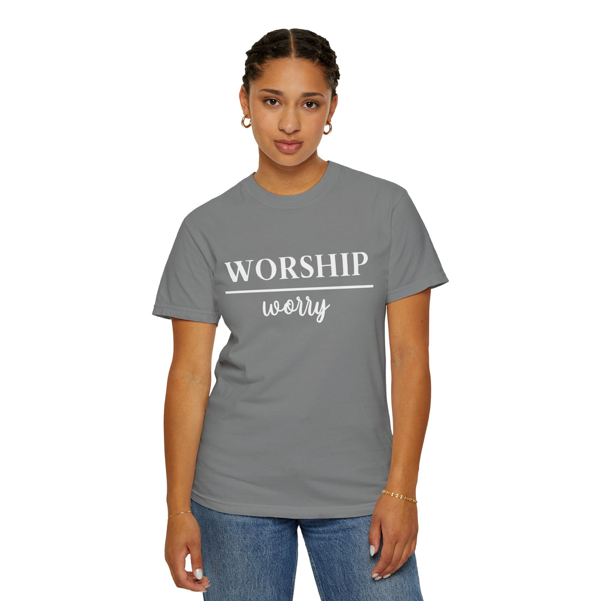 Worship Over Worry Tee — Christian T-Shirt