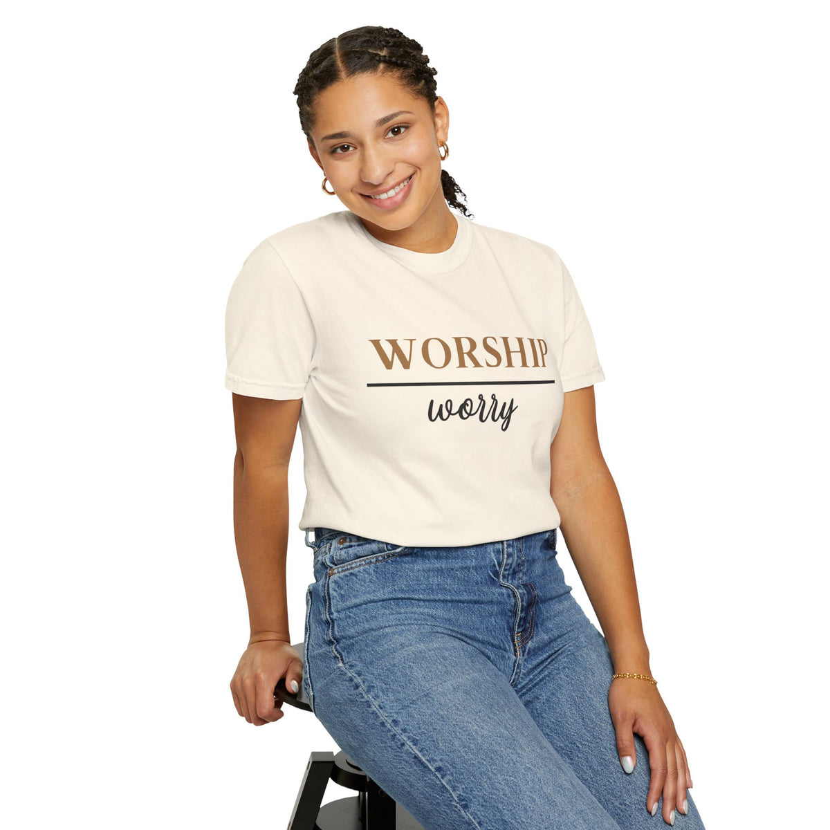 Worship Over Worry Tee — Christian T-Shirt