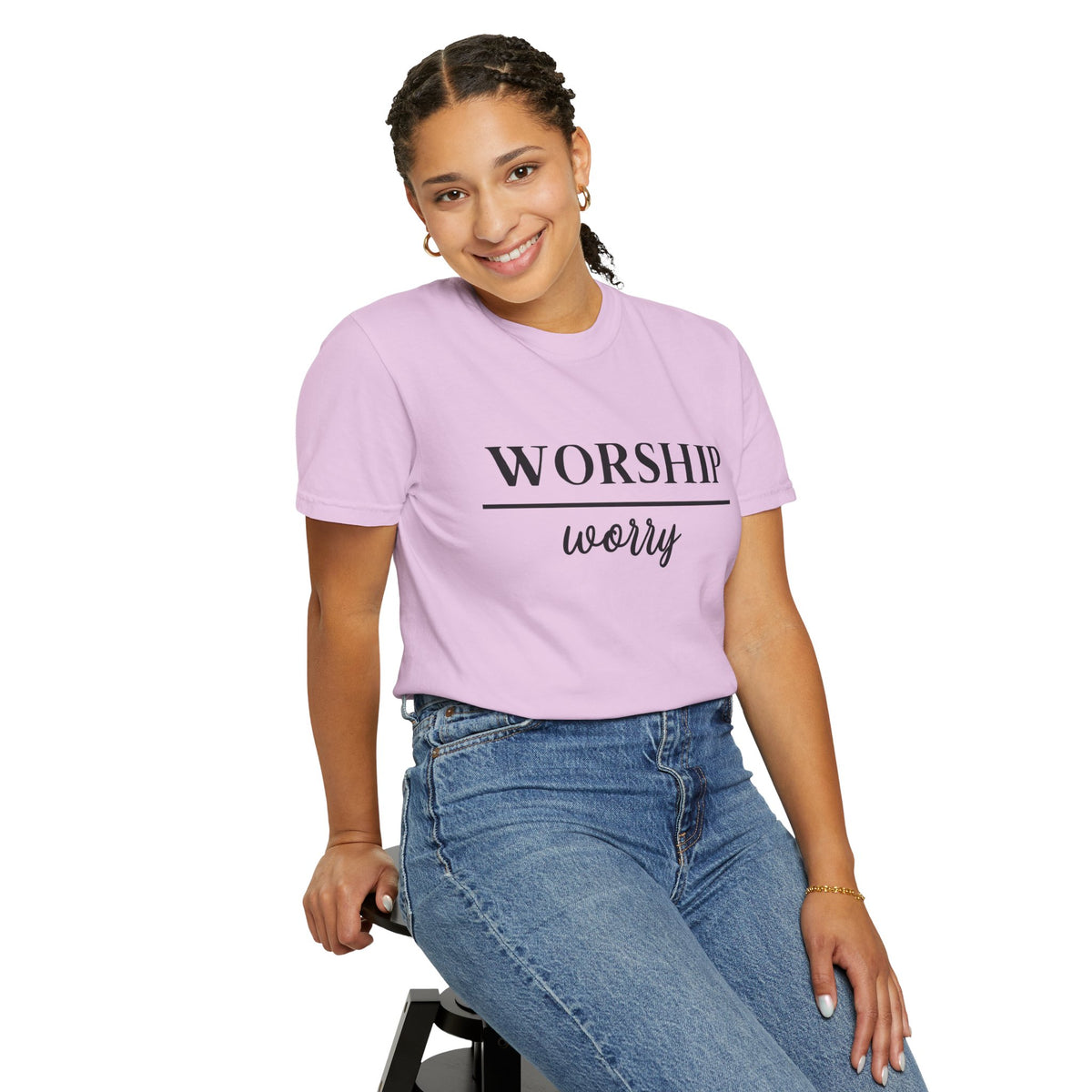Worship Over Worry Tee — Christian T-Shirt