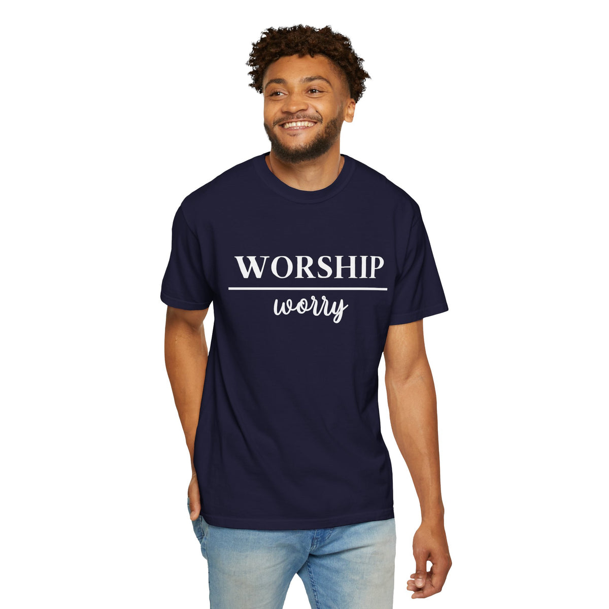 Worship Over Worry Tee — Christian T-Shirt