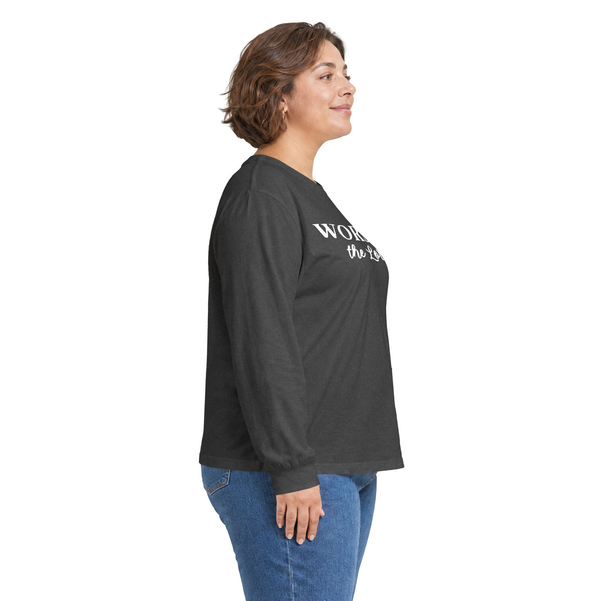 Worship the Lord Long Sleeve Tee — Christian Faith Graphic Shirt