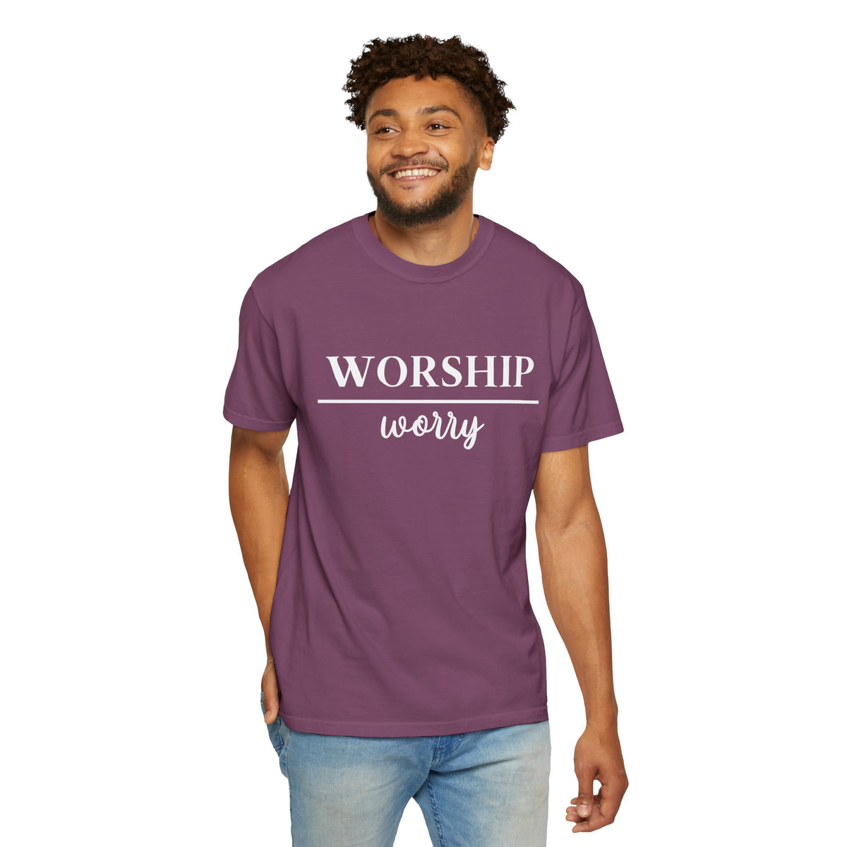 Worship Over Worry Tee — Christian T-Shirt