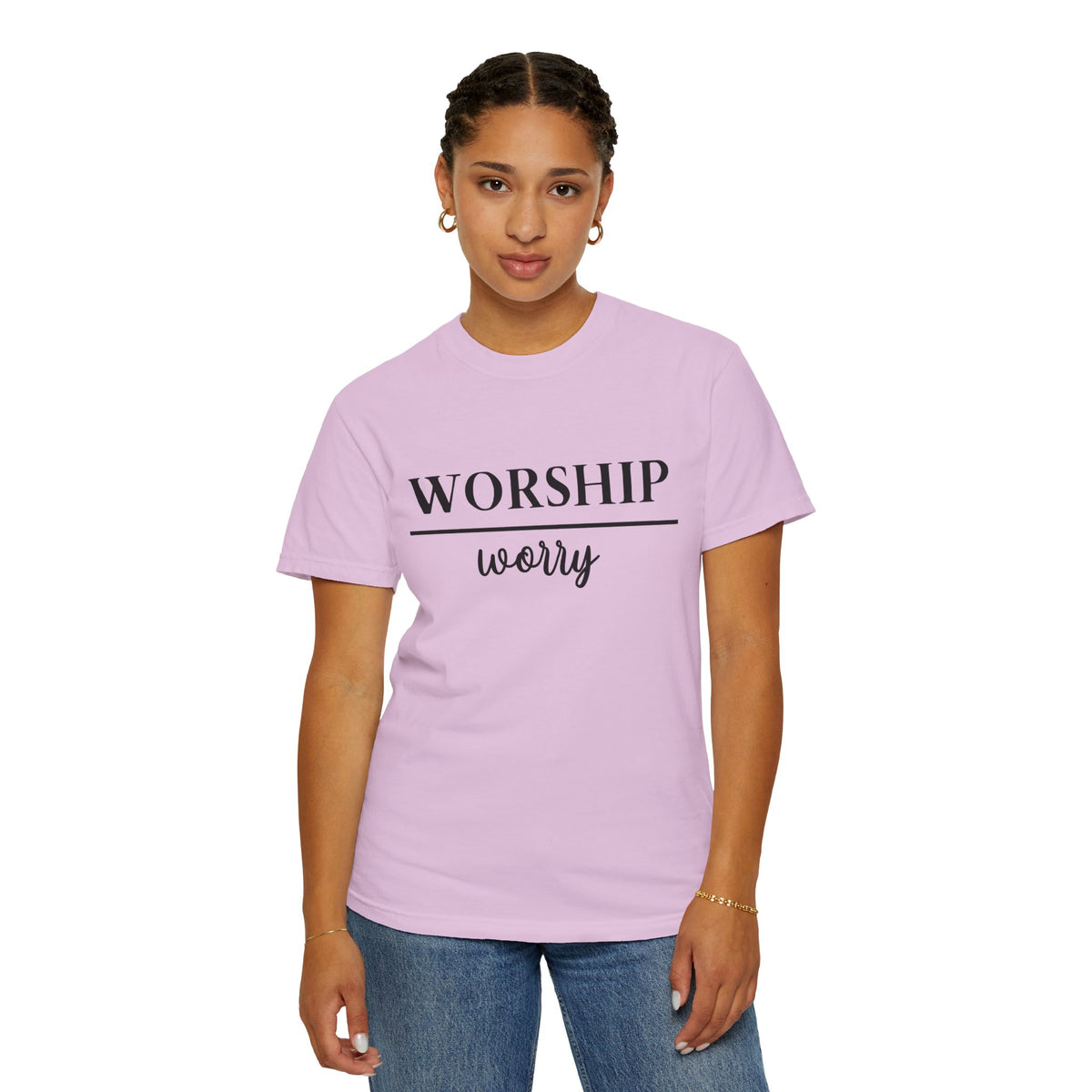 Worship Over Worry Tee — Christian T-Shirt