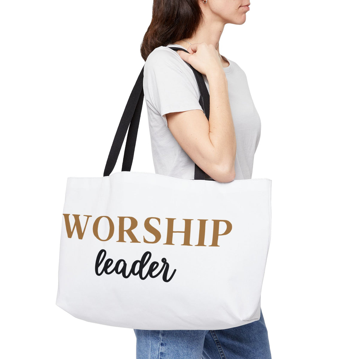 Worship Leader Large Weekender Tote Bag – Stylish Church Music Ministry Bag