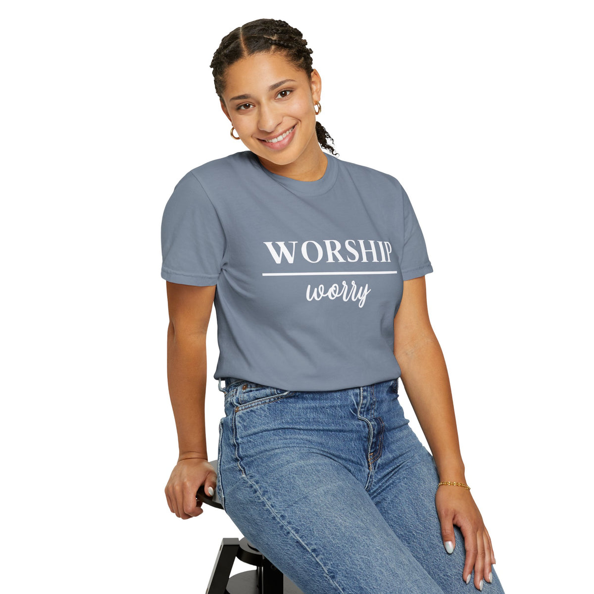 Worship Over Worry Tee — Christian T-Shirt
