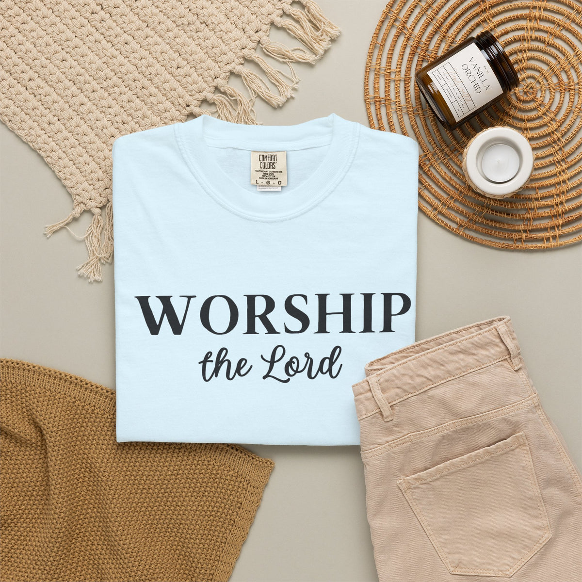 “Worship the Lord” Christian Faith T-Shirt