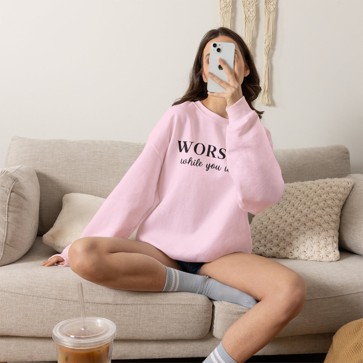 Worship While You Wait | Crewneck Sweatshirt
