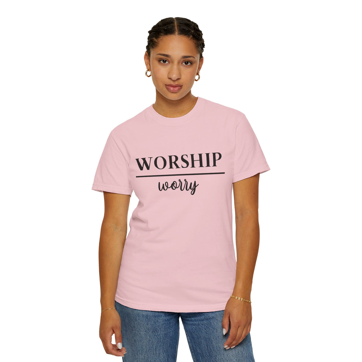 Worship Over Worry Tee — Christian T-Shirt