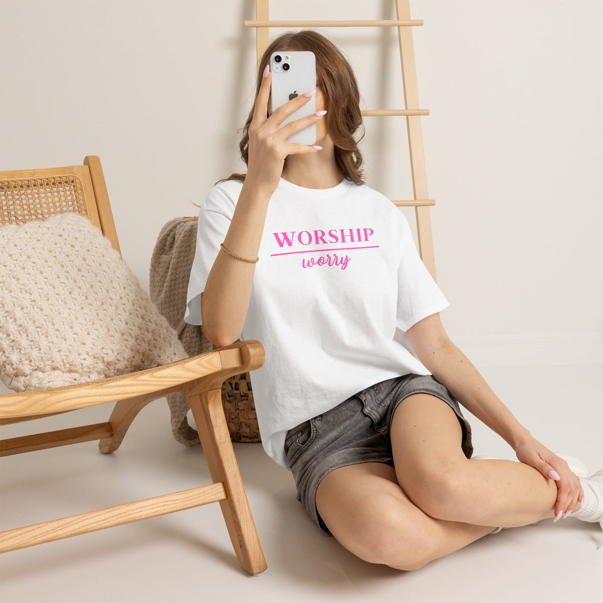 Worship Over Worry T-Shirt – Faith-Inspired Christian Tee