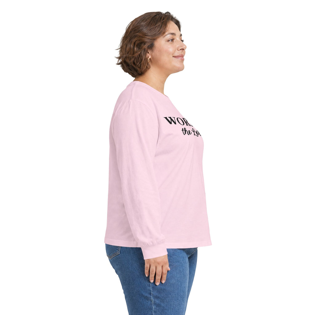 Worship the Lord Long Sleeve Tee — Christian Faith Graphic Shirt