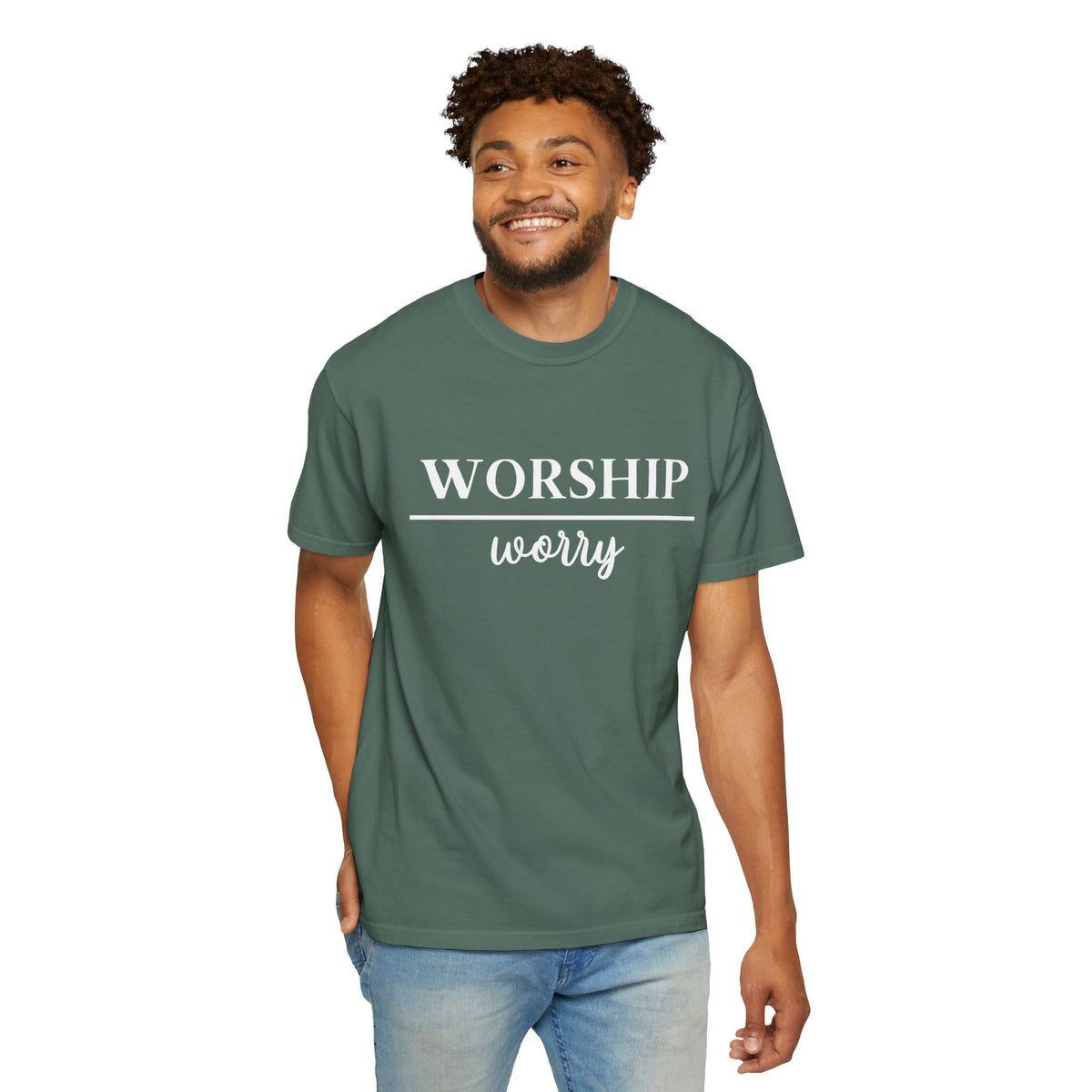 Worship Over Worry Tee — Christian T-Shirt