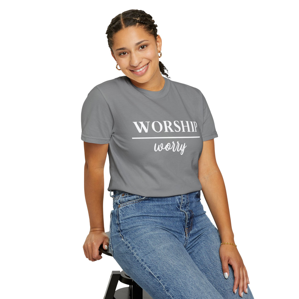 Worship Over Worry Tee — Christian T-Shirt