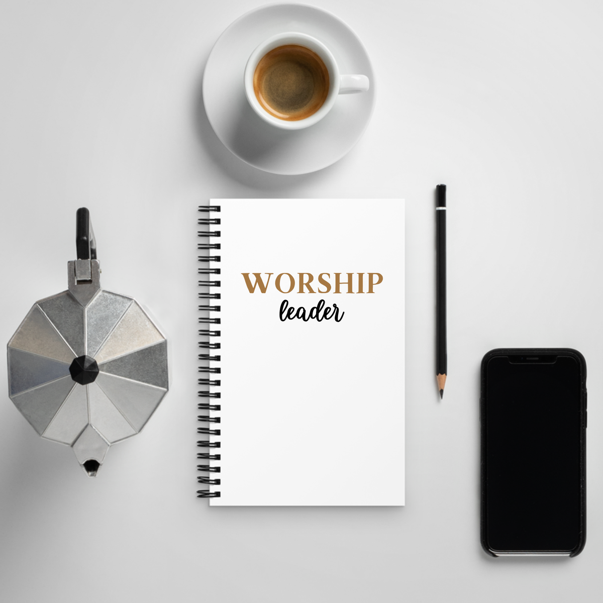 Worship Leader Spiral Notebook - Dotted