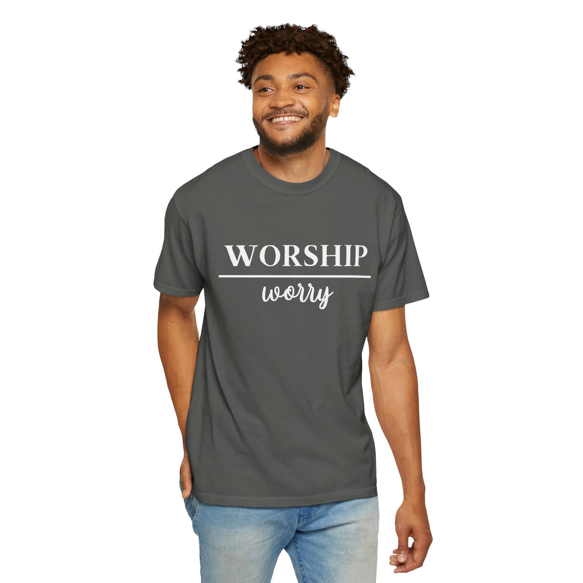 Worship Over Worry Tee — Christian T-Shirt