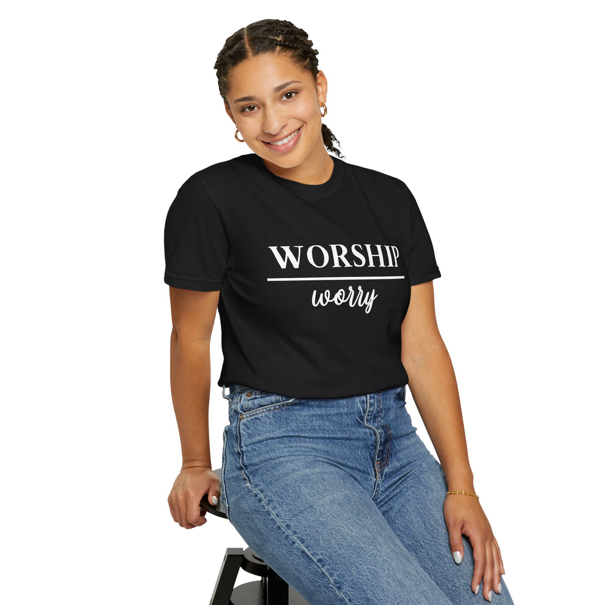 Worship Over Worry Tee — Christian T-Shirt
