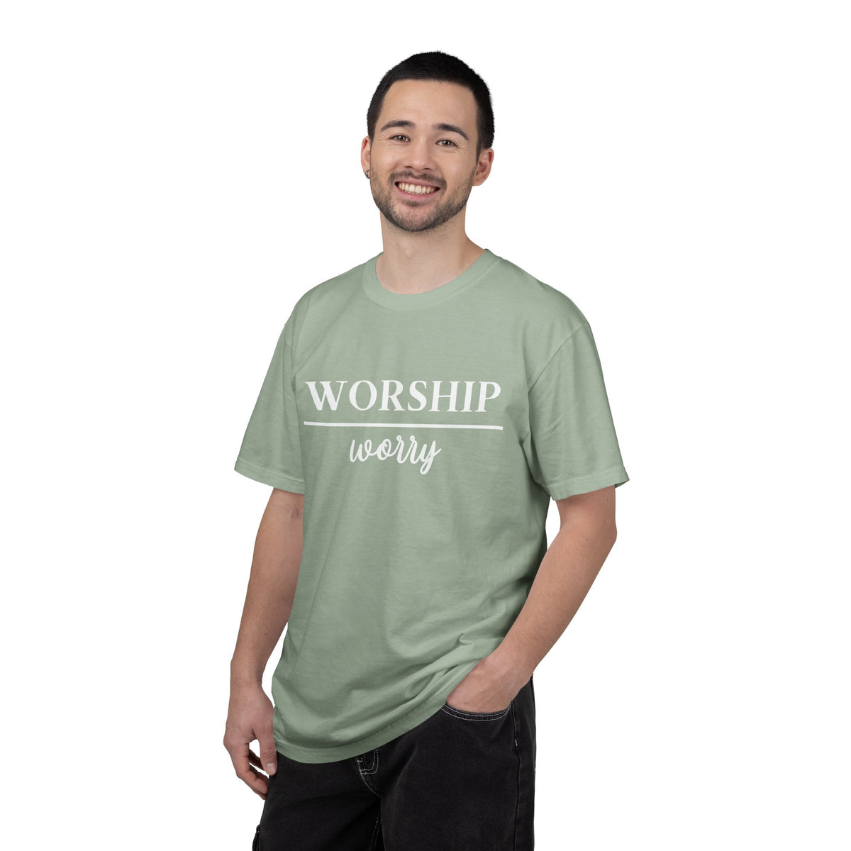 Worship Over Worry Tee — Christian T-Shirt