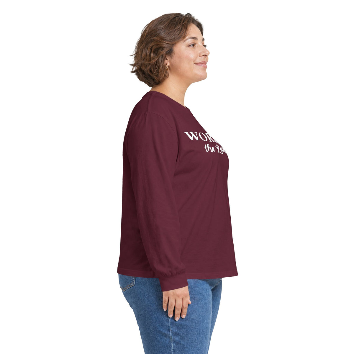 Worship the Lord Long Sleeve Tee — Christian Faith Graphic Shirt