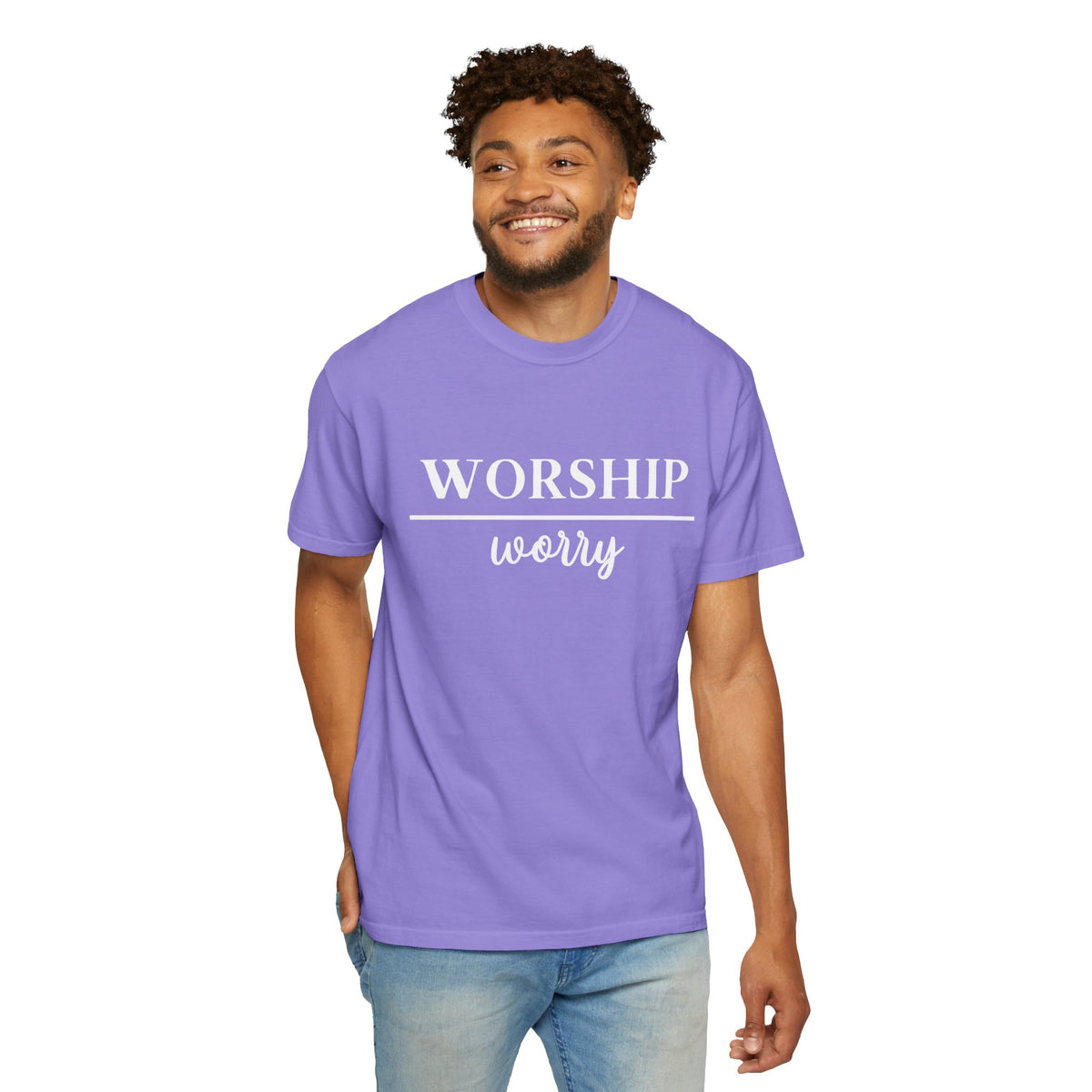 Worship Over Worry Tee — Christian T-Shirt