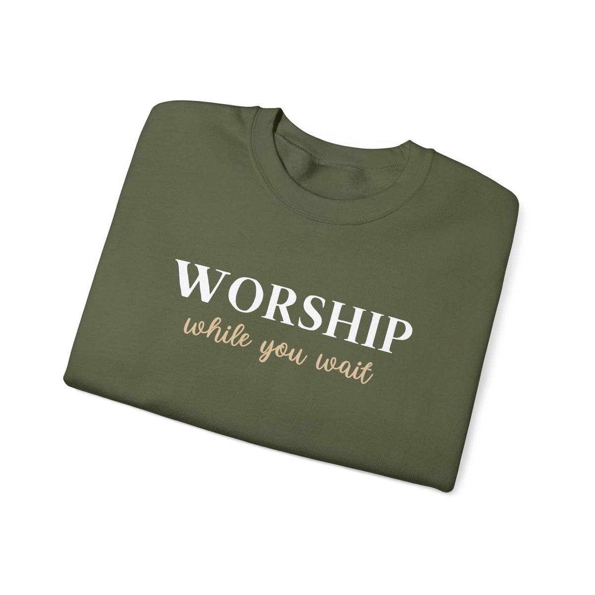 Worship While You Wait | Crewneck Sweatshirt