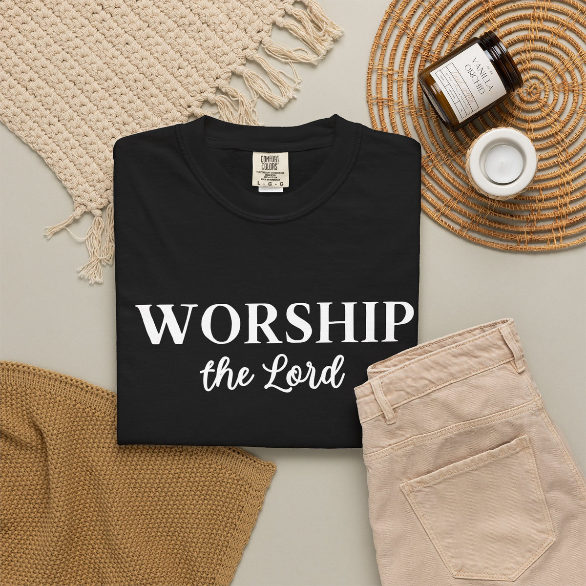 “Worship the Lord” Christian Faith T-Shirt