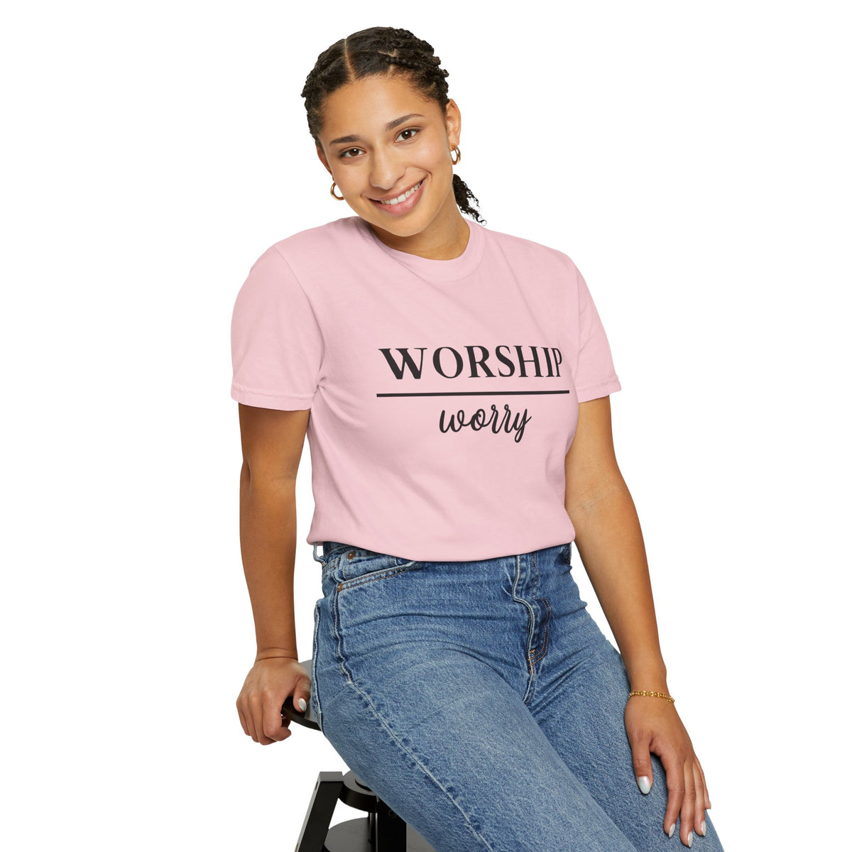 Worship Over Worry Tee — Christian T-Shirt