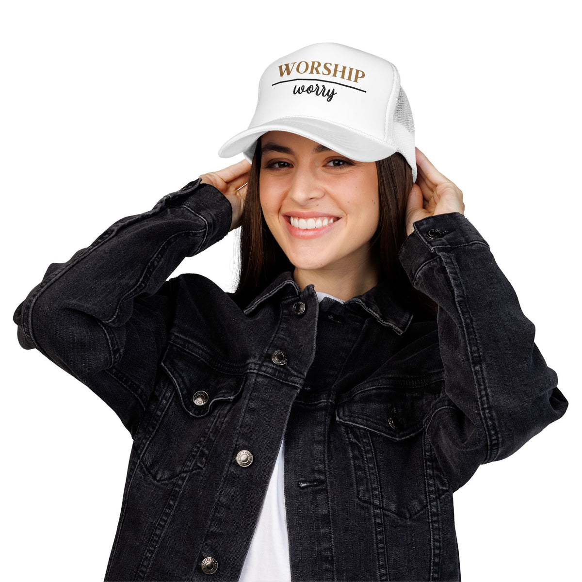 Worship Over Worry Trucker Hat