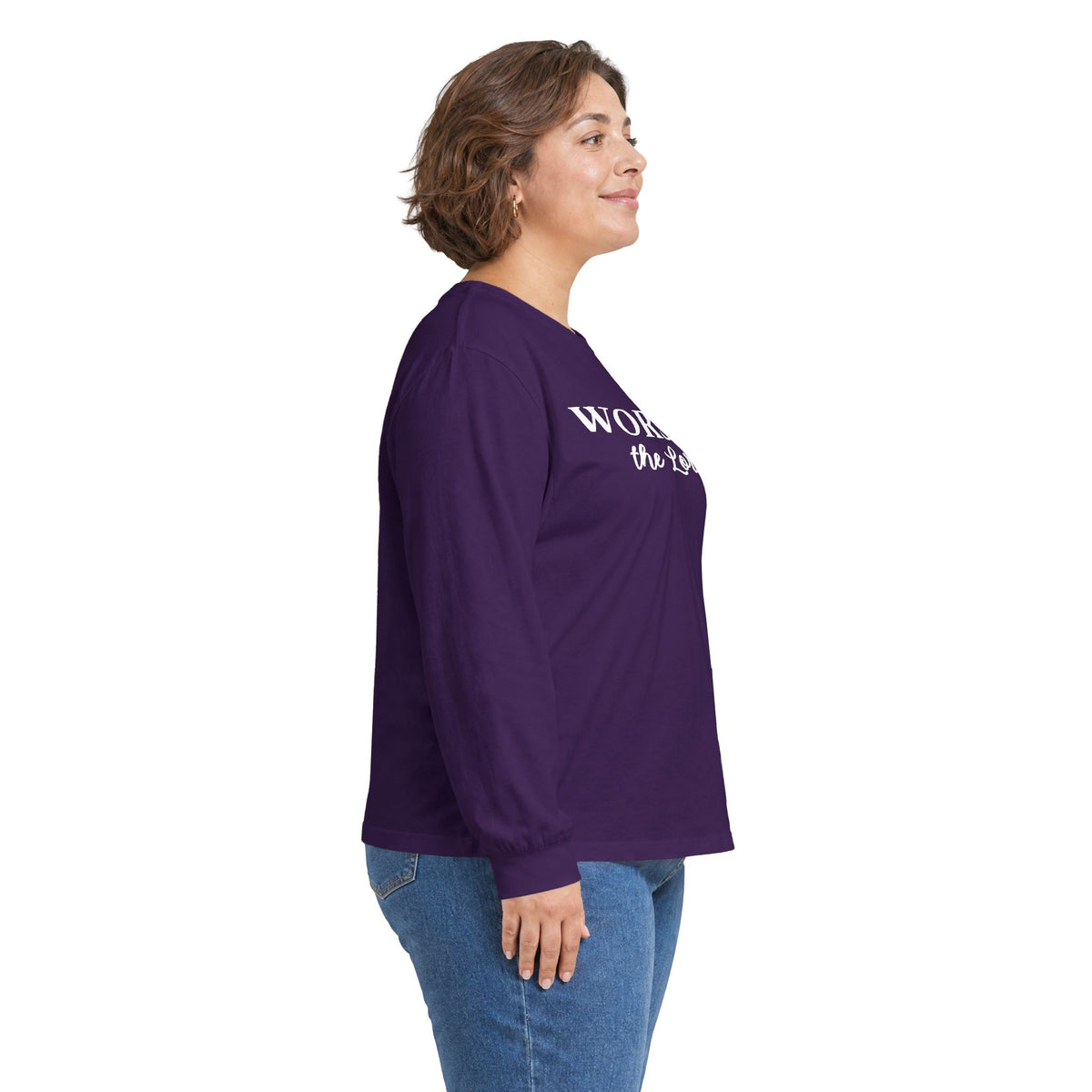 Worship the Lord Long Sleeve Tee — Christian Faith Graphic Shirt
