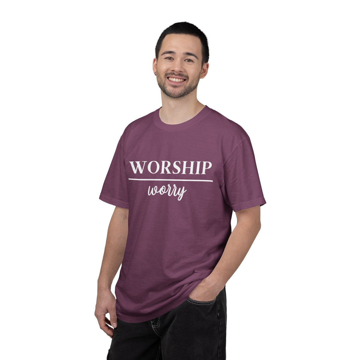 Worship Over Worry Tee — Christian T-Shirt