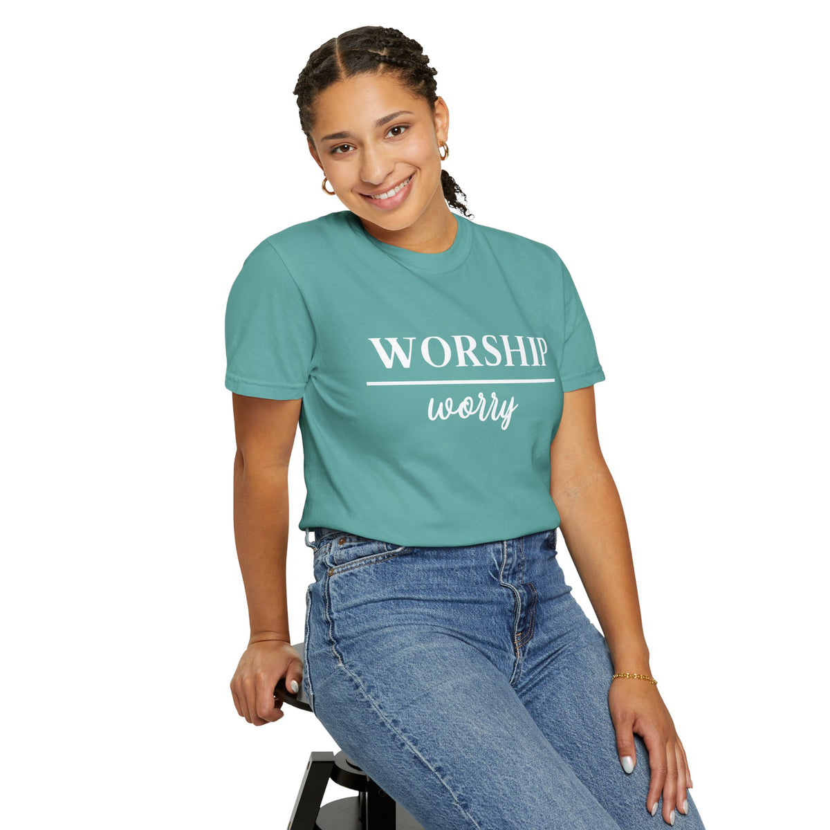 Worship Over Worry Tee — Christian T-Shirt