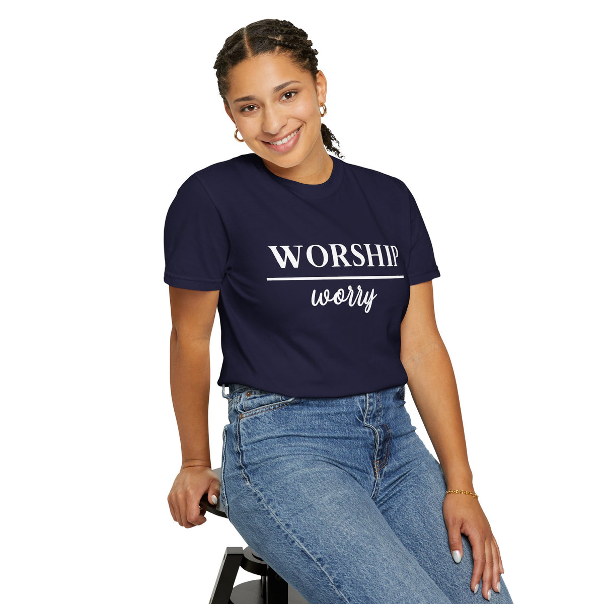 Worship Over Worry Tee — Christian T-Shirt