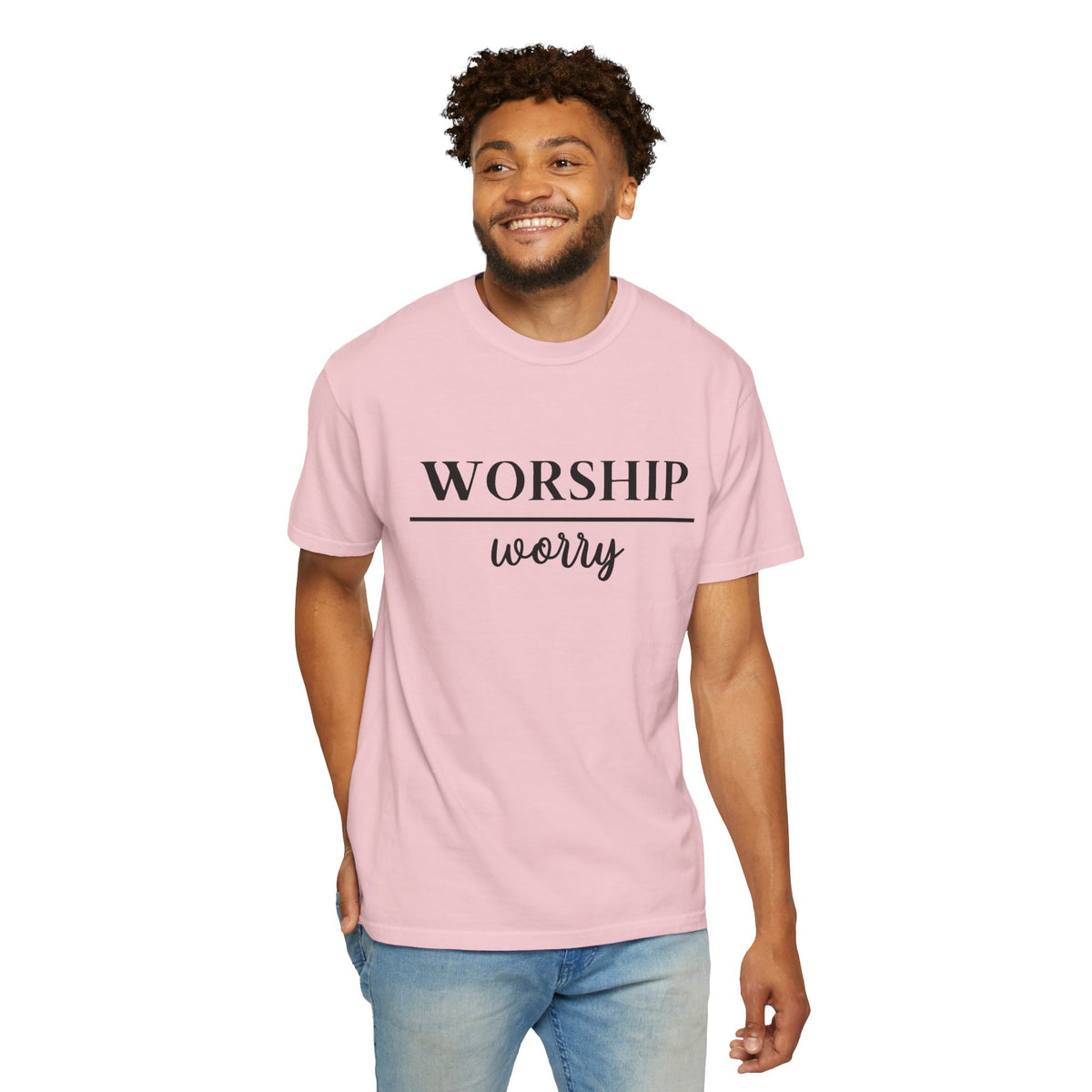 Worship Over Worry Tee — Christian T-Shirt