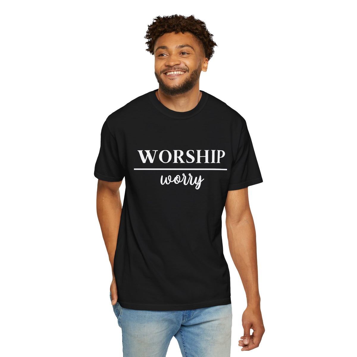 Worship Over Worry Tee — Christian T-Shirt