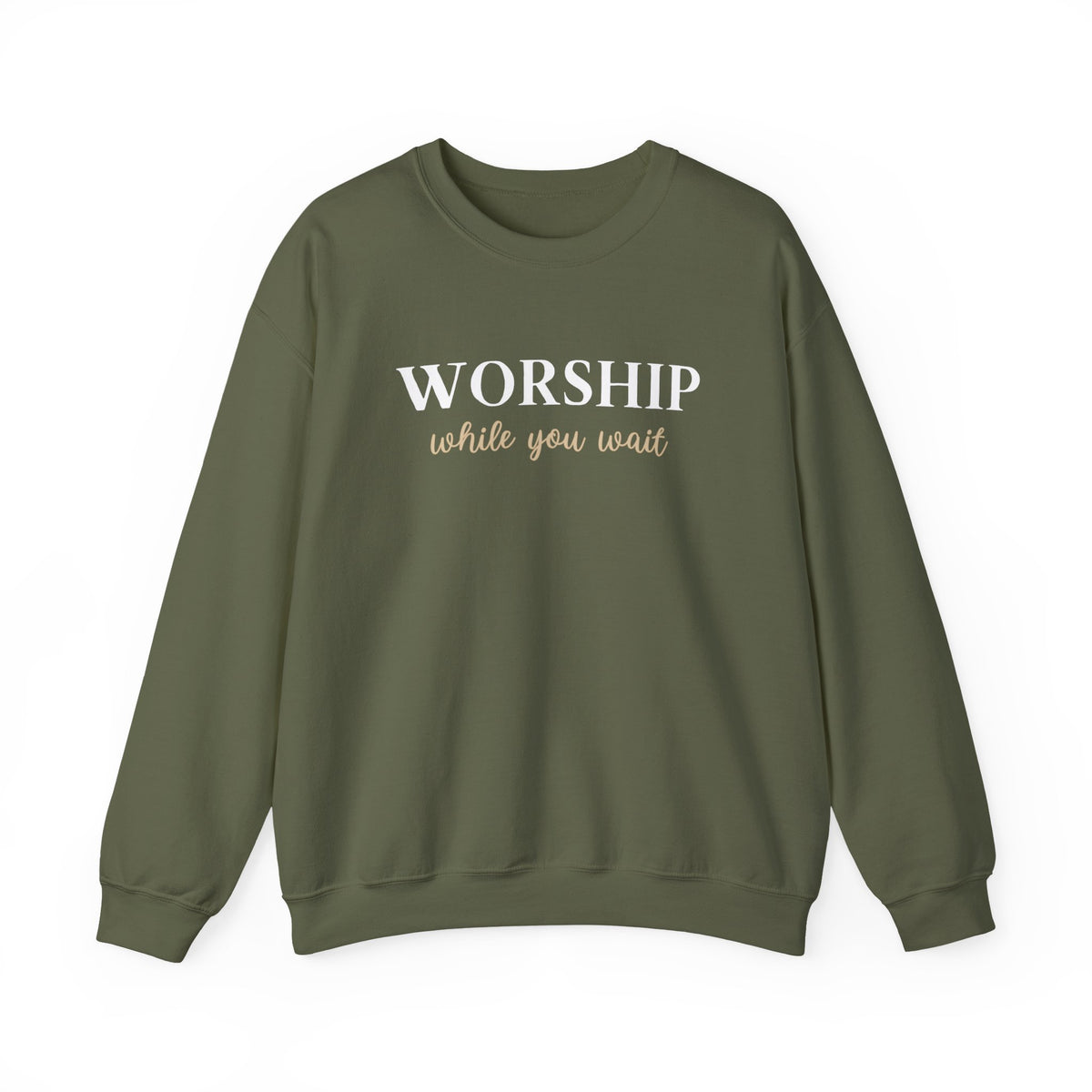Worship While You Wait | Crewneck Sweatshirt