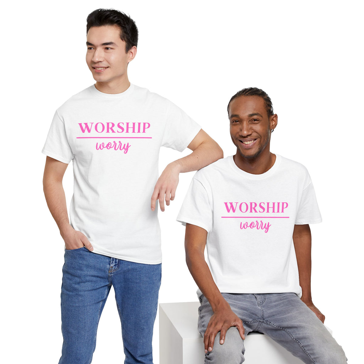 Worship Over Worry T-Shirt – Faith-Inspired Christian Tee
