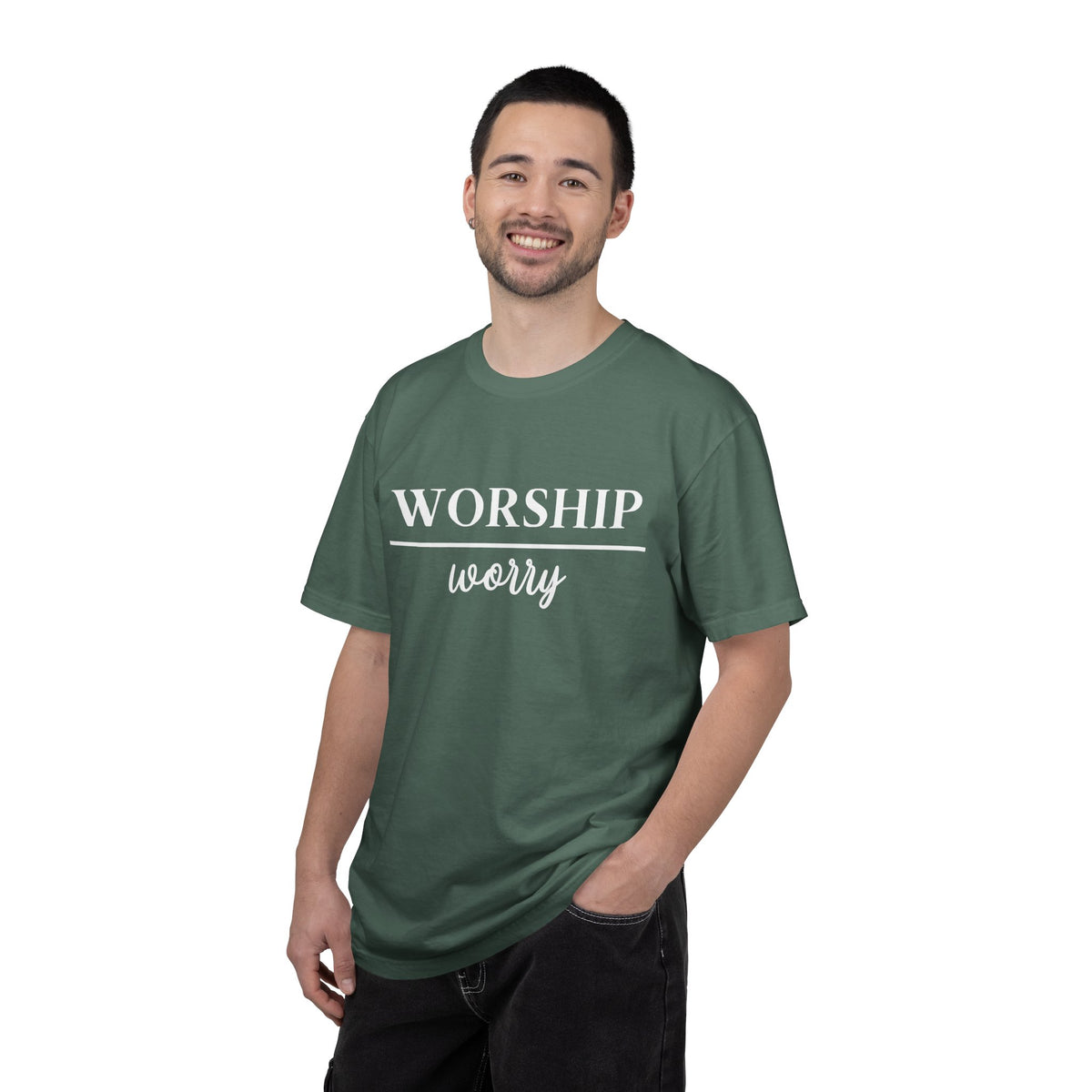 Worship Over Worry Tee — Christian T-Shirt