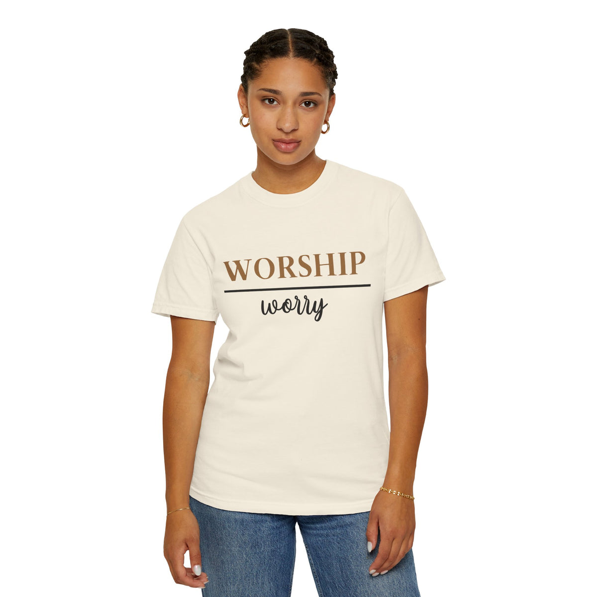 Worship Over Worry Tee — Christian T-Shirt