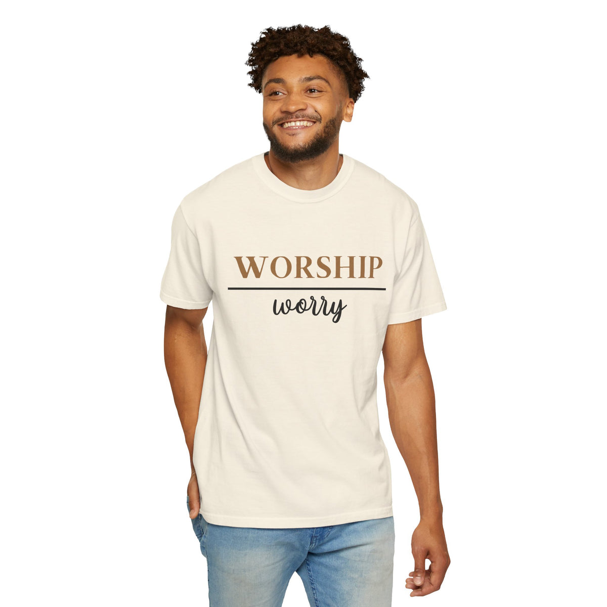 Worship Over Worry Tee — Christian T-Shirt